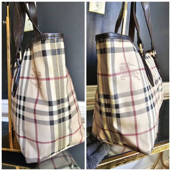 Authentic Burberry Medium Haymarket Check Tote Bag - Picture 7 of 11